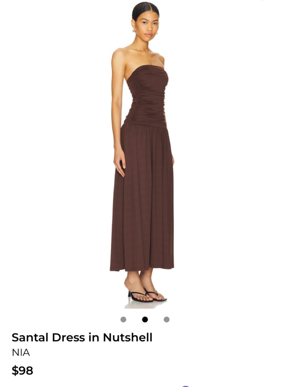 Nia Santal Strapless Maxi Dress in santal